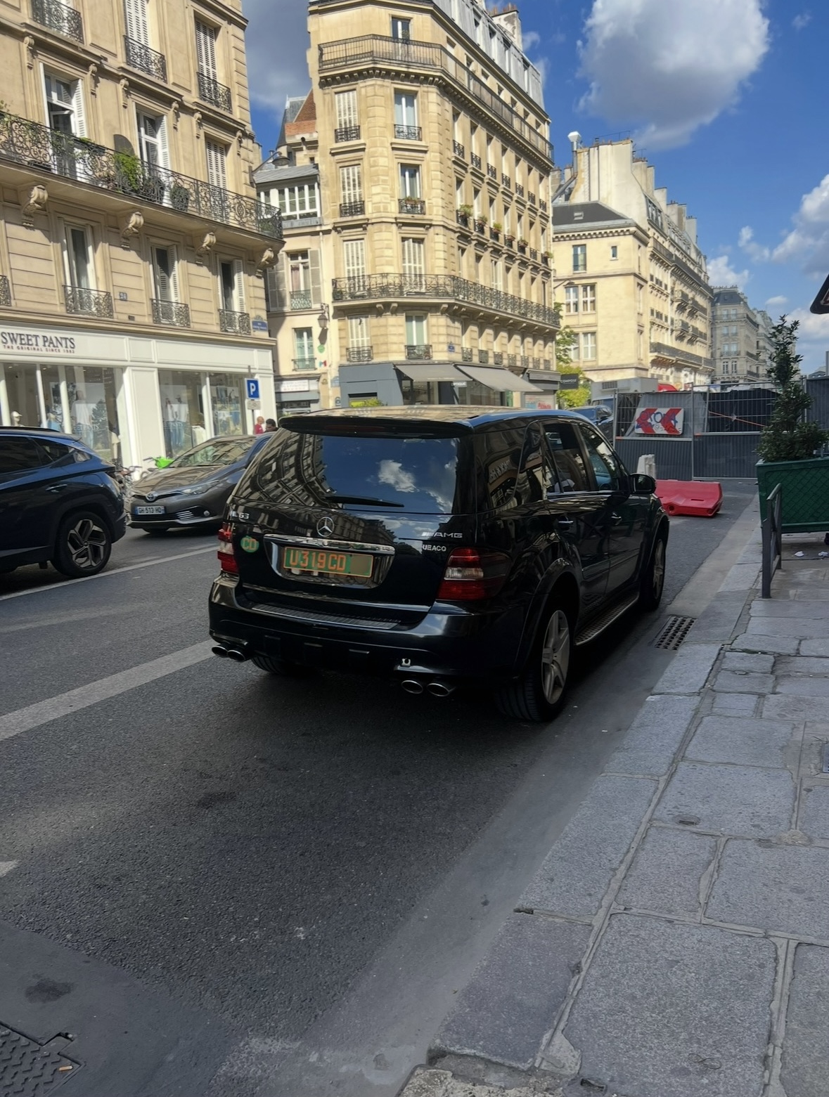 Plaque diplomatique 1919 CD sur Mercedes - Exemple nouveau système 4 chiffres